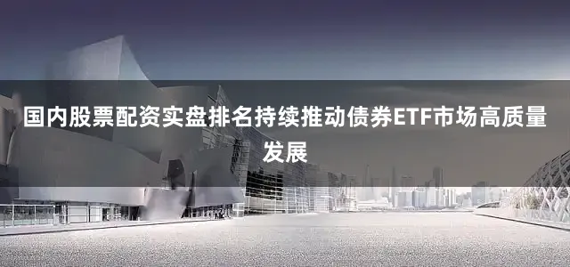 国内股票配资实盘排名持续推动债券ETF市场高质量发展