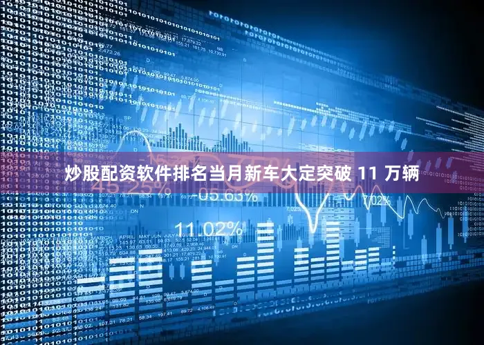 炒股配资软件排名当月新车大定突破 11 万辆